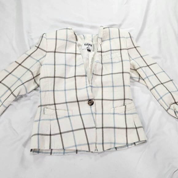 Vintage Kasper for A.S.L. Plaid Blazer Size 8
Lot H - Picture 3 of 8